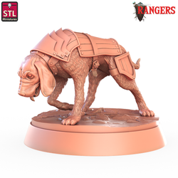 3D Printed STL Miniatures Ranger Hounds Rangers  28 - 32mm War Gaming D&D (Online Only)
