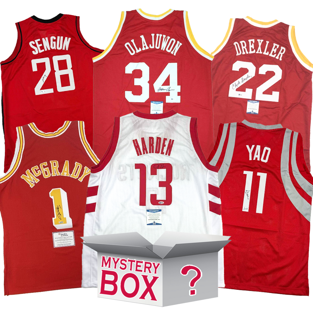 Autographed/Signed Houston Basketball Jersey Mystery Box with PSA JSA or Beckett COA (ONLINE ORDER ONLY)