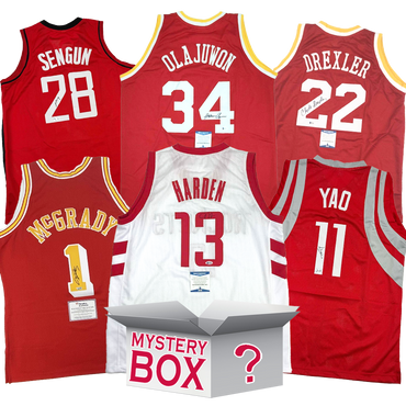 Autographed/Signed Houston Basketball Jersey Mystery Box with PSA JSA or Beckett COA (ONLINE ORDER ONLY)