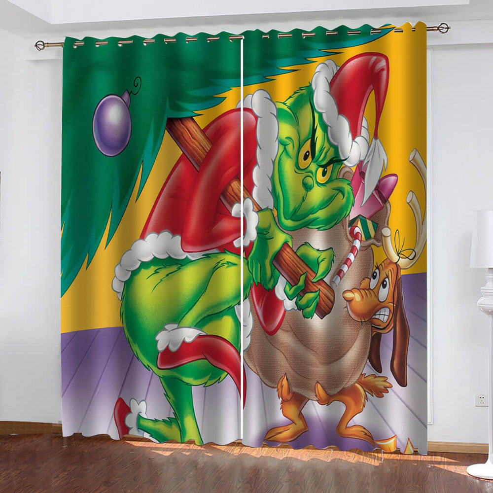 How The Grinch Stole Christmas Curtains Blackout Window Treatments Drapes (Online Order Only)