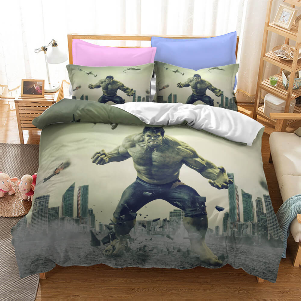 Hulk Bruce Banner Cosplay Bedding Set Quilt Cover Without Filler (Online Order Only)