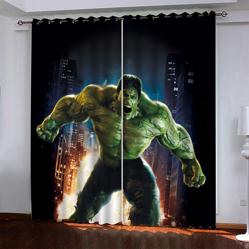Hulk Pattern Curtains Blackout Window Drapes (Online Order Only)