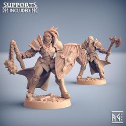 3D Printed Artisan Guild Modular Human Fighters Fighters Guild Set 28mm 32mm (Online Only)
