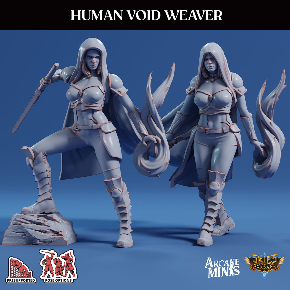3D Printed Sordane Publishing Arcane Minis Human Void Weaver Swindler's Luck Part Two 28 32mm D&D (Online Only)