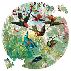 Hummingbirds 500 Piece Round Jigsaw Puzzle eeBoo (ONLINE ORDER ONLY)