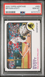 2022 TOPPS HERITAGE BRYSON STOTT  #605 - PSA 10 ROOKIE CARD (Online Order Only)
