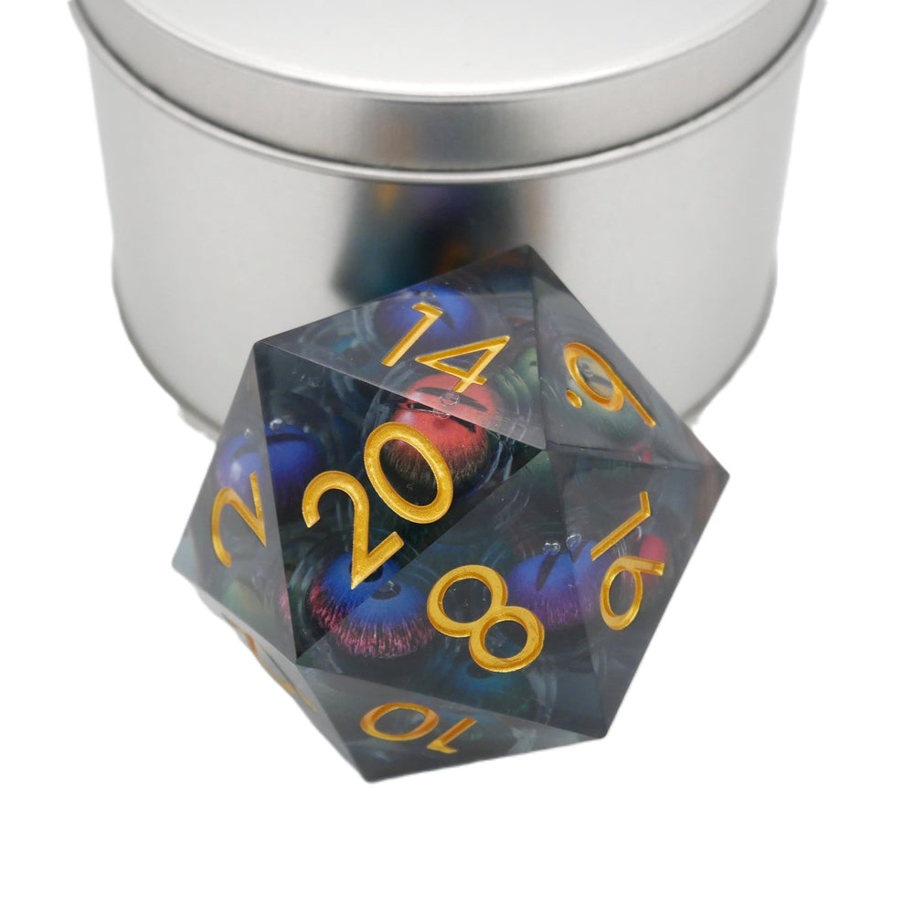 Hydra's Eyes | Giant D20 Moving Eye DnD Dice | Acrylic RPG Gaming Dice (ONLINE ORDER ONLY)