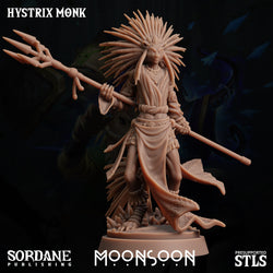 3D Printed Sordane Publishing Hystrix Monk Moonsoon 28 32mm D&D (Online Only)