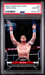 Graded 2025 Topps Now WWE John Cena #25 Wrestling Card PSA 10 Gem Mint (ONLINE ORDER ONLY)