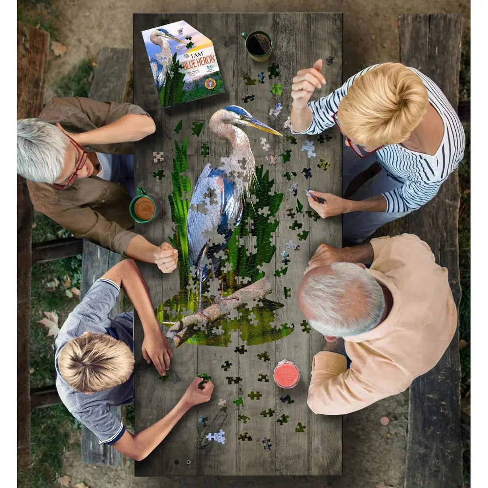 I Am Blue Heron 300 Piece Bird Shaped Jigsaw Puzzle Madd Capp (ONLINE ORDER ONLY)