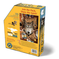 I Am Blue Wolf 550 Piece Head Shaped Jigsaw Puzzle Madd Capp (ONLINE ORDER ONLY)