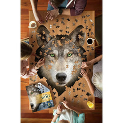 I Am Blue Wolf 550 Piece Head Shaped Jigsaw Puzzle Madd Capp (ONLINE ORDER ONLY)