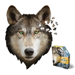 I Am Blue Wolf 550 Piece Head Shaped Jigsaw Puzzle Madd Capp (ONLINE ORDER ONLY)
