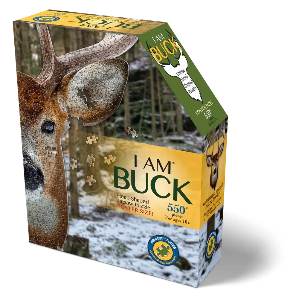 I Am Buck 550 Piece Head Shaped Jigsaw Puzzle Madd Capp (ONLINE ORDER ONLY)