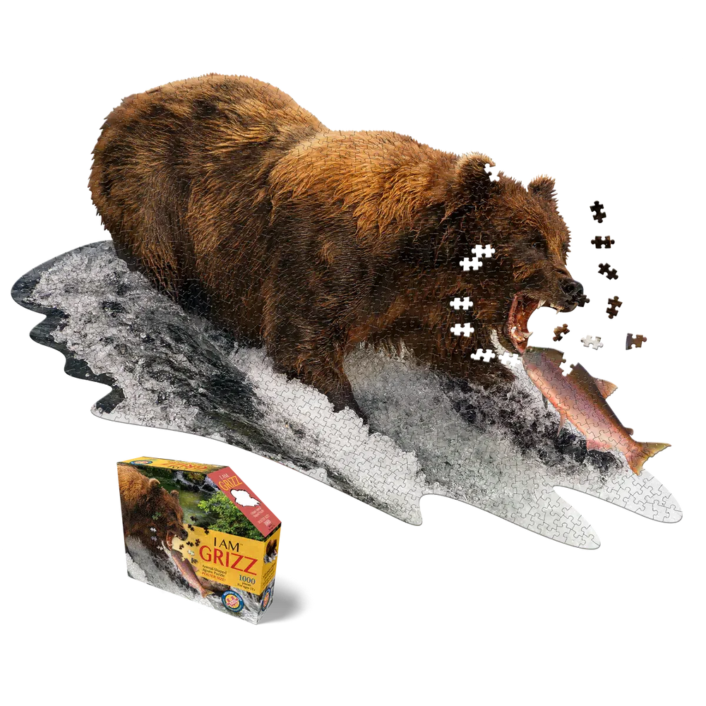 I Am Grizz 1000 Piece Animal Shaped Jigsaw Puzzle Madd Capp (ONLINE ORDER ONLY)