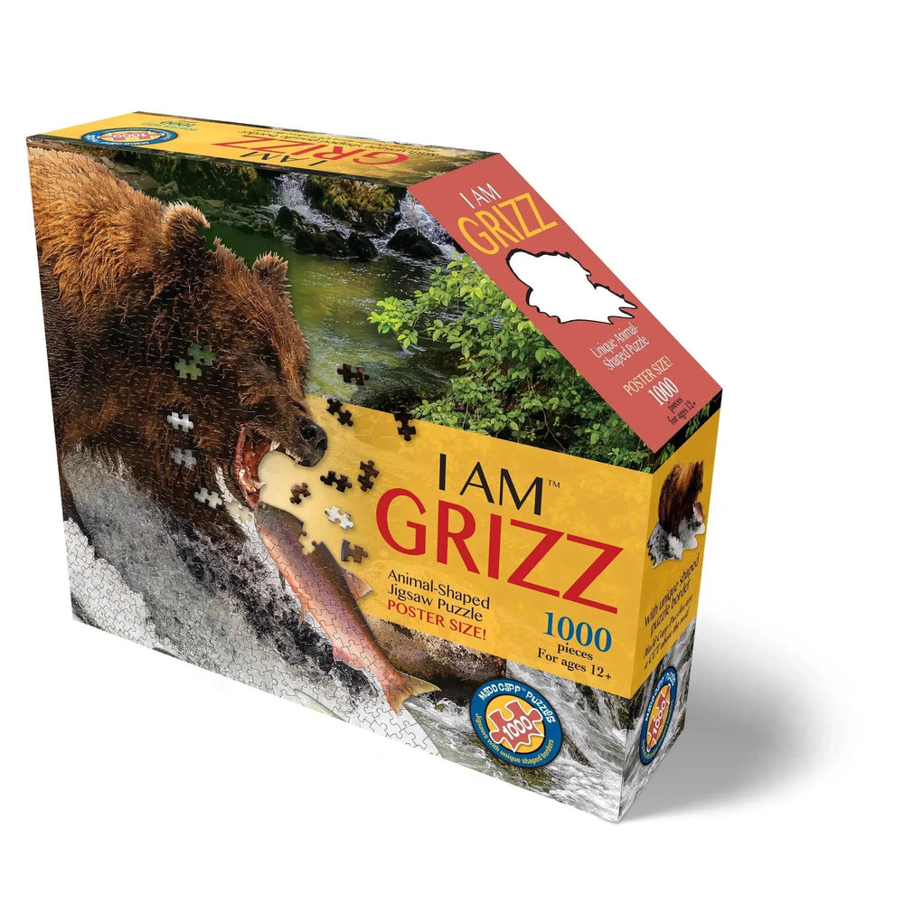 I Am Grizz 1000 Piece Animal Shaped Jigsaw Puzzle Madd Capp (ONLINE ORDER ONLY)