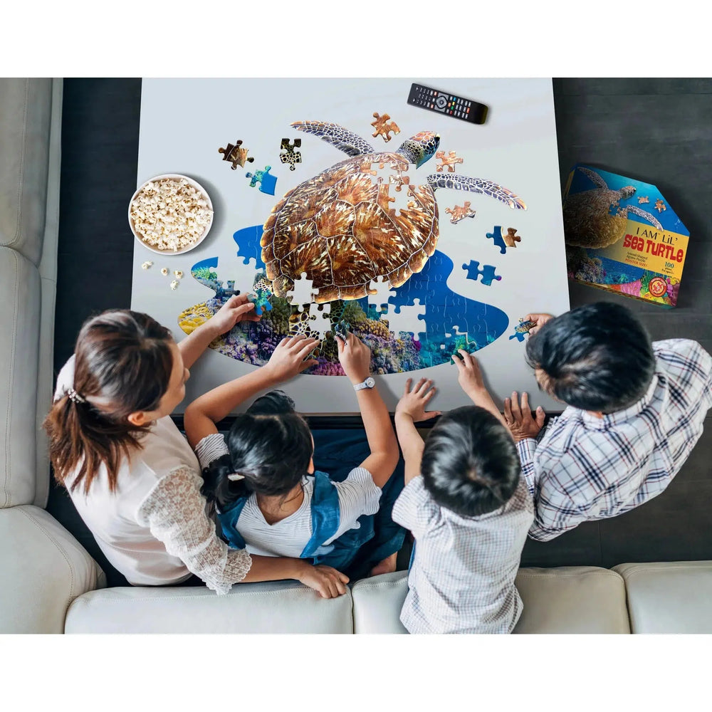 I Am Lil' Sea Turtle 100 Piece Animal Shaped Jigsaw Puzzle Madd Capp (ONLINE ORDER ONLY)