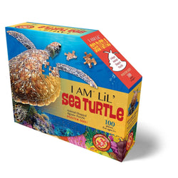 I Am Lil' Sea Turtle 100 Piece Animal Shaped Jigsaw Puzzle Madd Capp (ONLINE ORDER ONLY)