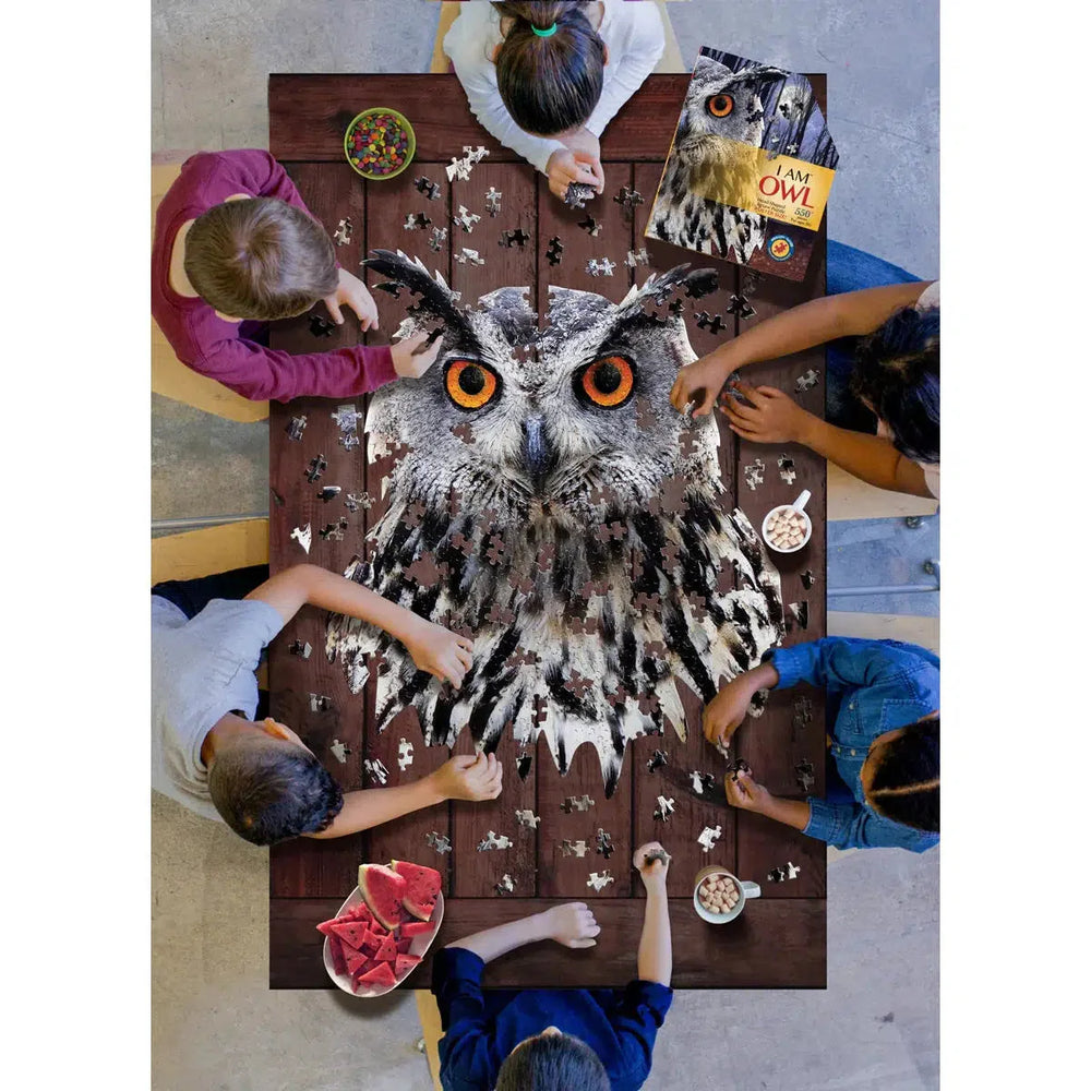I Am Owl 550 Piece Head Shaped Jigsaw Puzzle Madd Capp (ONLINE ORDER ONLY)