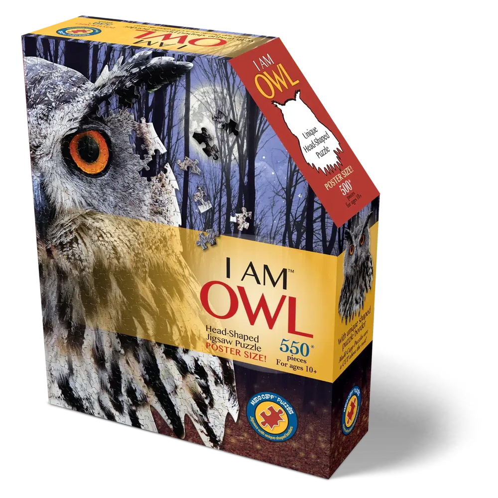 I Am Owl 550 Piece Head Shaped Jigsaw Puzzle Madd Capp (ONLINE ORDER ONLY)