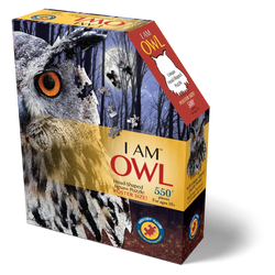 I Am Owl 550 Piece Head Shaped Jigsaw Puzzle Madd Capp (ONLINE ORDER ONLY)
