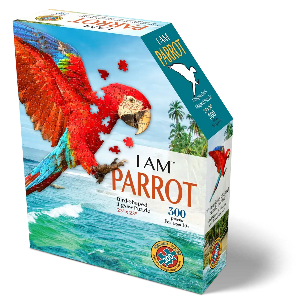 I Am Parrot 300 Piece Bird Shaped Jigsaw Puzzle Madd Capp (ONLINE ORDER ONLY)
