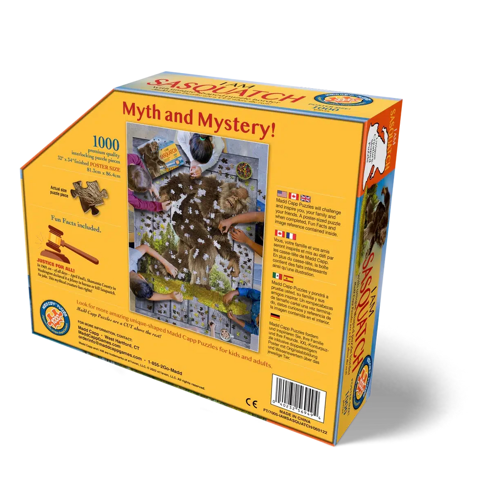 I Am Sasquatch 1000 Piece Creature Shaped Jigsaw Puzzle Madd Capp (ONLINE ORDER ONLY)