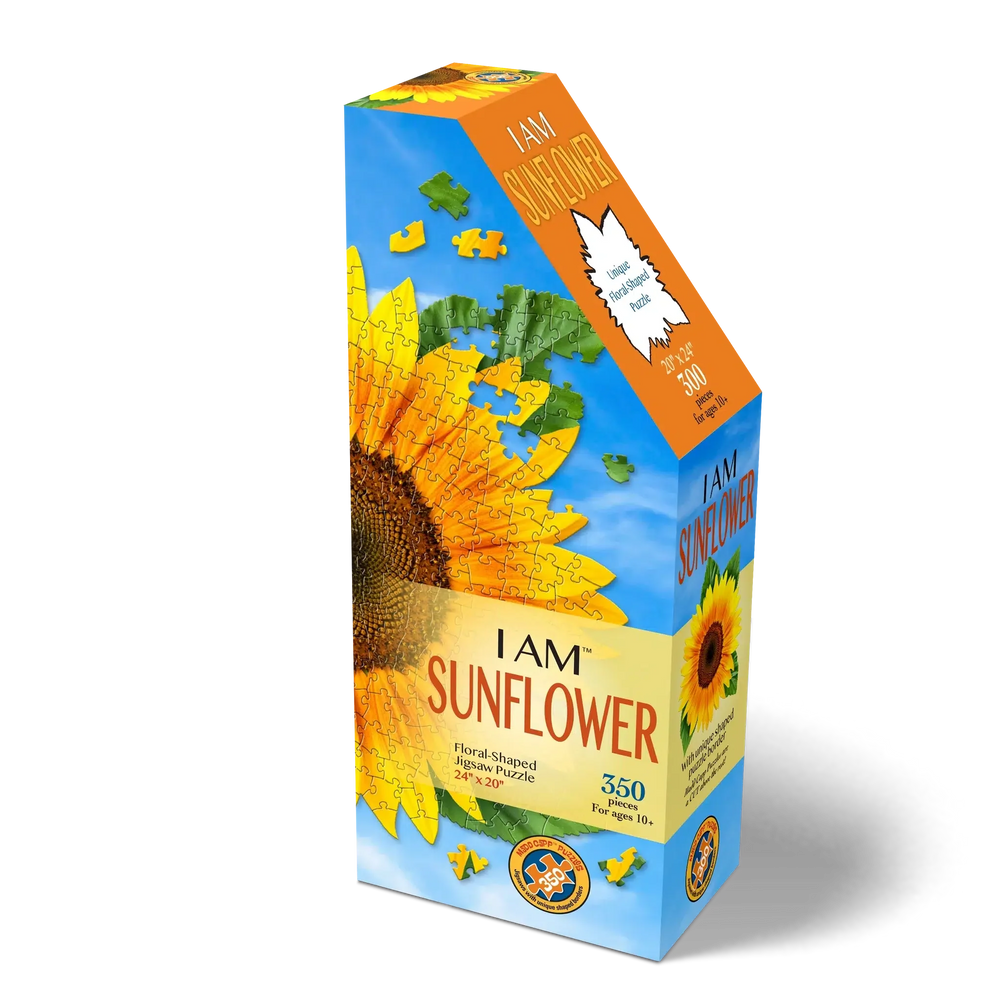 I Am Sunflower 350 Piece Floral Shaped Jigsaw Puzzle Madd Capp (ONLINE ORDER ONLY)