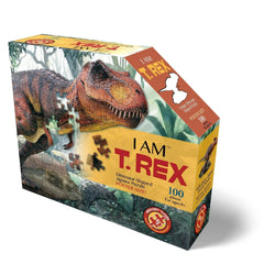 I Am T. Rex 100 Piece Dinosaur Shaped Jigsaw Puzzle Madd Capp (ONLINE ORDER ONLY)