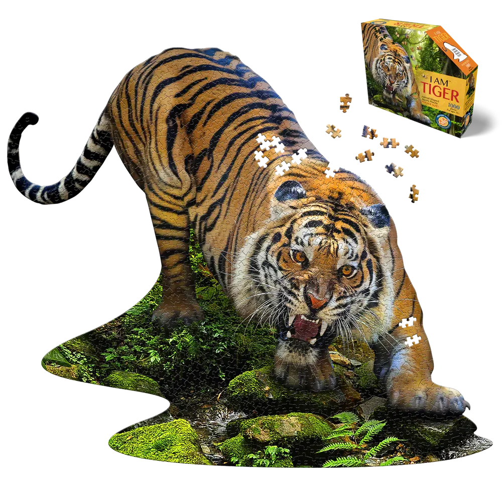 I Am Tiger 1000 Piece Animal Shaped Jigsaw Puzzle Madd Capp (ONLINE ORDER ONLY)