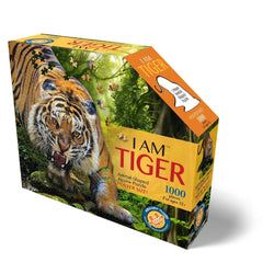 I Am Tiger 1000 Piece Animal Shaped Jigsaw Puzzle Madd Capp (ONLINE ORDER ONLY)