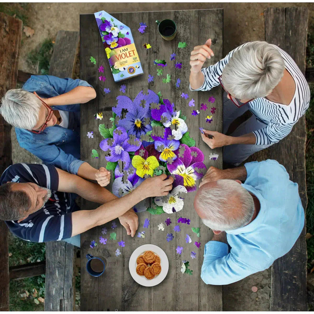 I Am Violet 350 Piece Floral Shaped Jigsaw Puzzle Madd Capp (ONLINE ORDER ONLY)