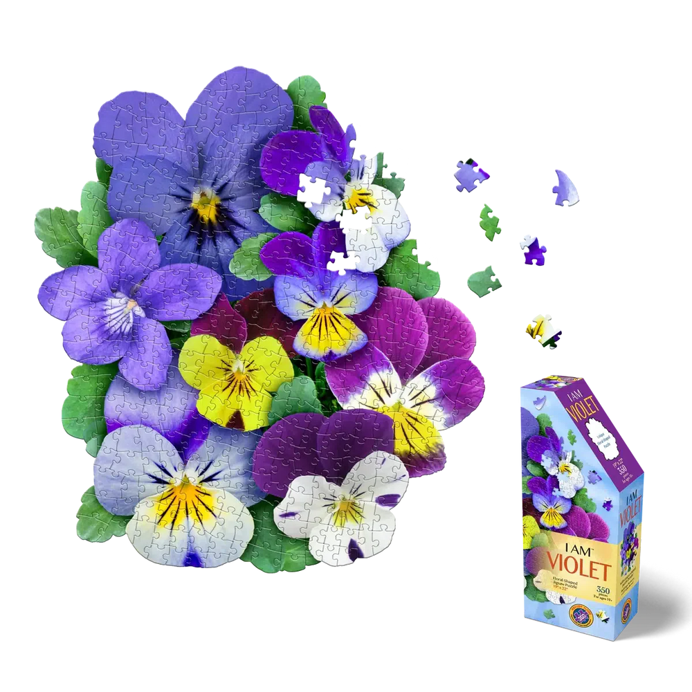 I Am Violet 350 Piece Floral Shaped Jigsaw Puzzle Madd Capp (ONLINE ORDER ONLY)