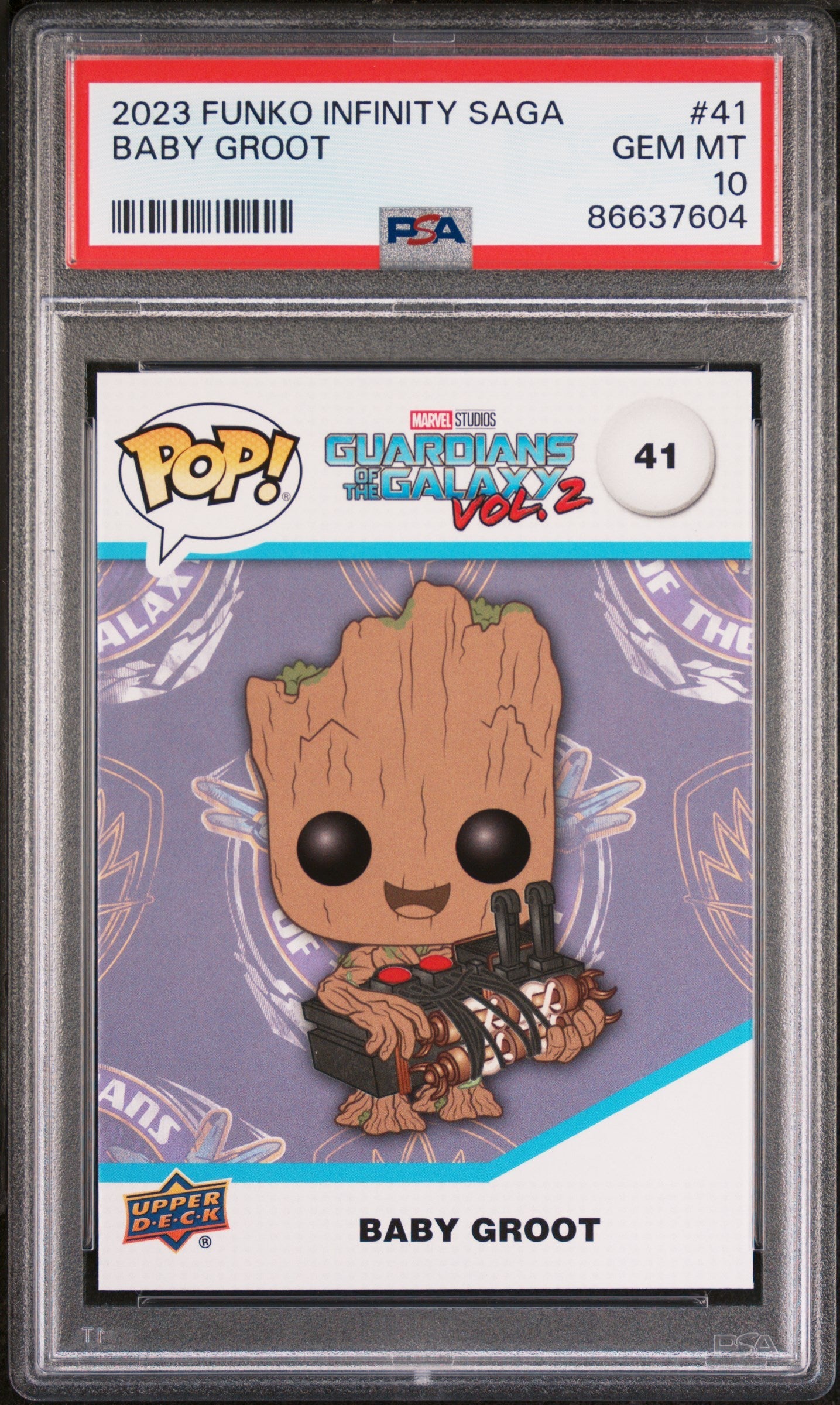 2023 UPPER DECK FUNKO POP MARVEL  BABY GROOT  #41  PSA 10 (Online Order Only)
