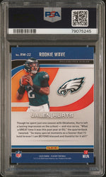 Graded 2020 Panini Playoff Jalen Hurts #RW22 Rookie Wave Rookie RC Football Card PSA 10 Gem Mint (ONLINE ORDER ONLY)