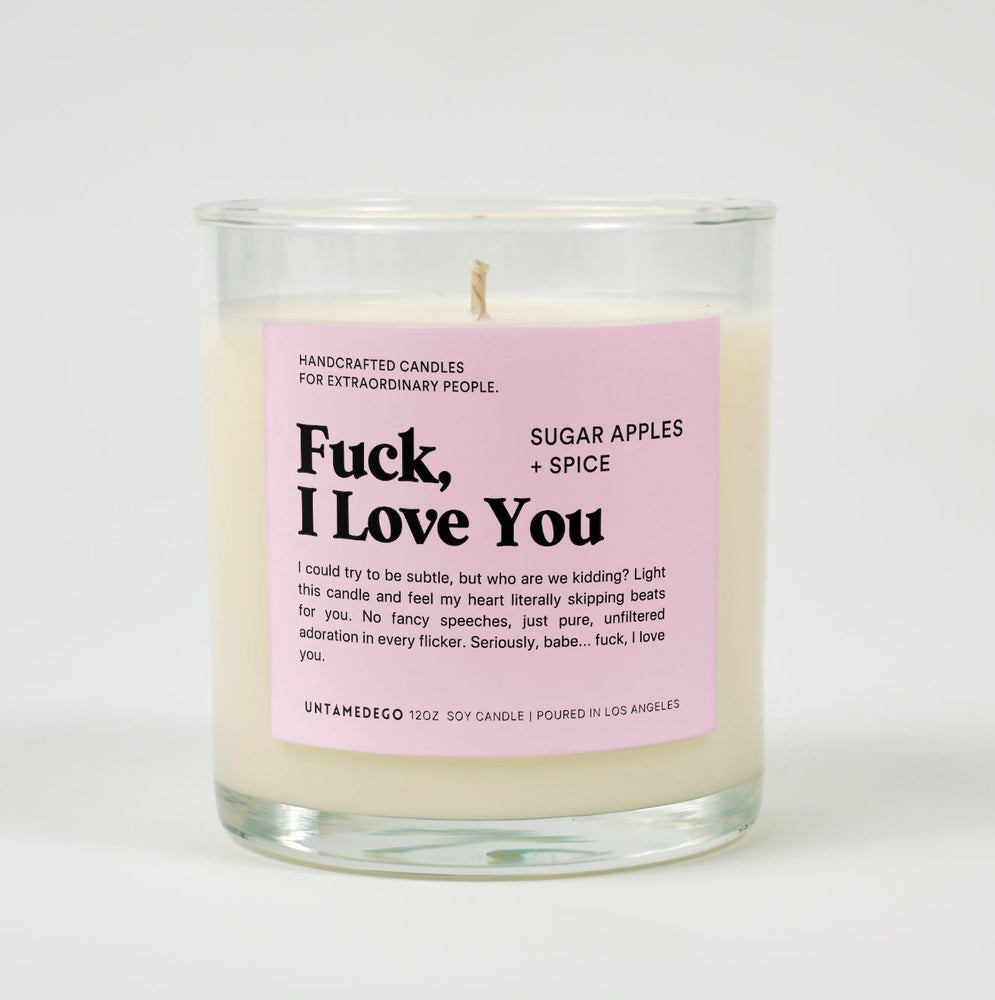 Fuck I Love You Glass Candle (ONLINE ORDER ONLY)