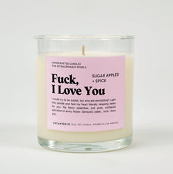 Fuck I Love You Glass Candle (ONLINE ORDER ONLY)