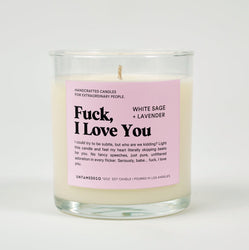 Fuck I Love You Glass Candle (ONLINE ORDER ONLY)