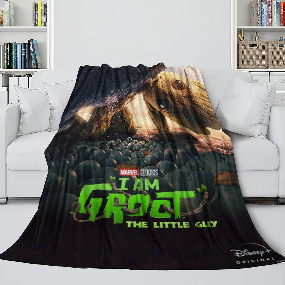 I Am Groot Blanket Flannel Throw Room Decoration (Online Order Only)