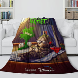I Am Groot Blanket Flannel Throw Room Decoration (Online Order Only)