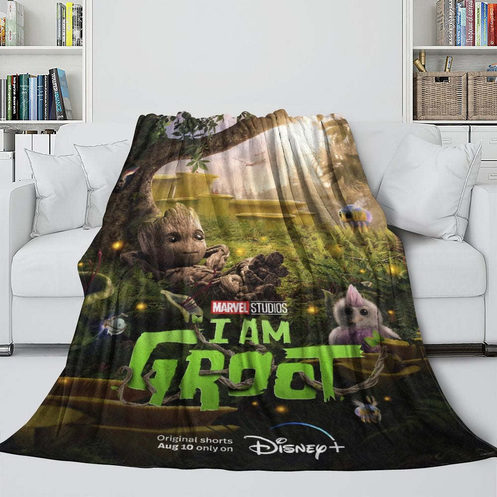 I Am Groot Blanket Flannel Throw Room Decoration (Online Order Only)