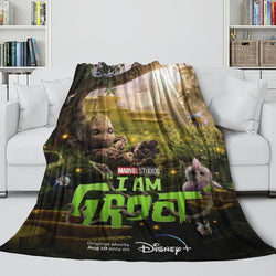 I Am Groot Blanket Flannel Throw Room Decoration (Online Order Only)