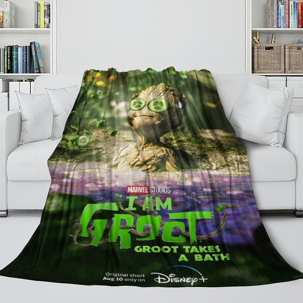 I Am Groot Blanket Flannel Throw Room Decoration (Online Order Only)