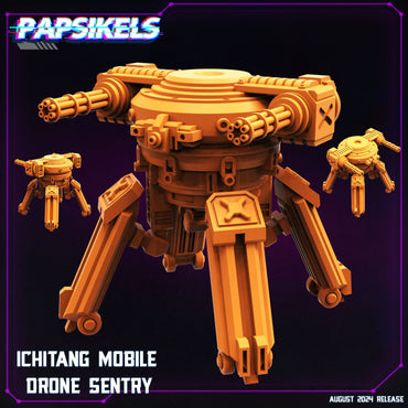 3D Printed Papsikels August 2024 Cyberpunk Ichitang Mobile Drone Sentry 28mm 32mm (Online Only)