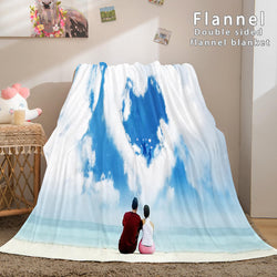 I LOVE You Bed Blanket Soft Flannel Blanket (Online Order Only)
