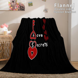 I LOVE You Bed Blanket Soft Flannel Blanket (Online Order Only)