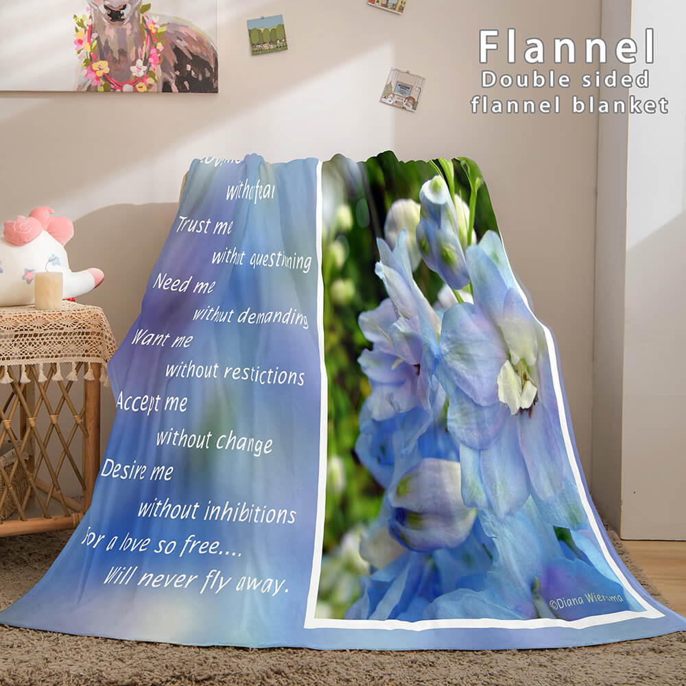 I LOVE You Bed Blanket Soft Flannel Blanket (Online Order Only)