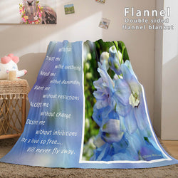 I LOVE You Bed Blanket Soft Flannel Blanket (Online Order Only)