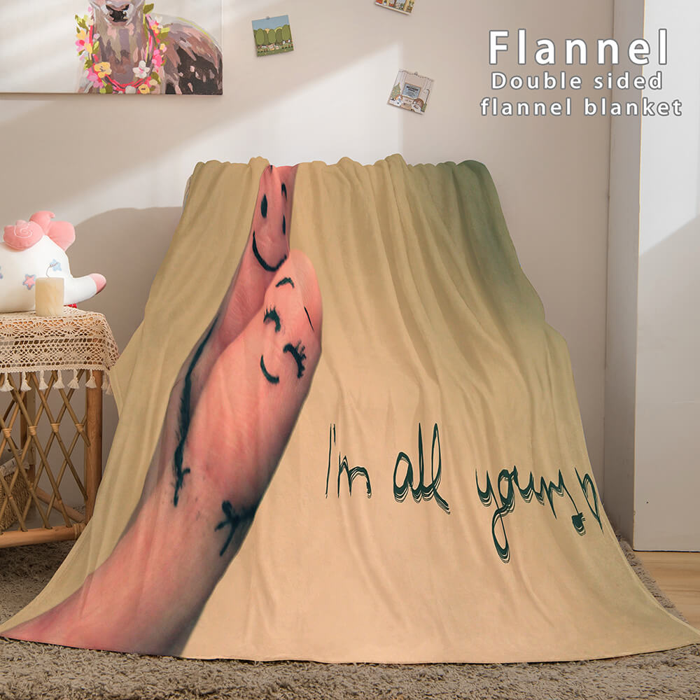 I LOVE You Bed Blanket Soft Flannel Blanket (Online Order Only)