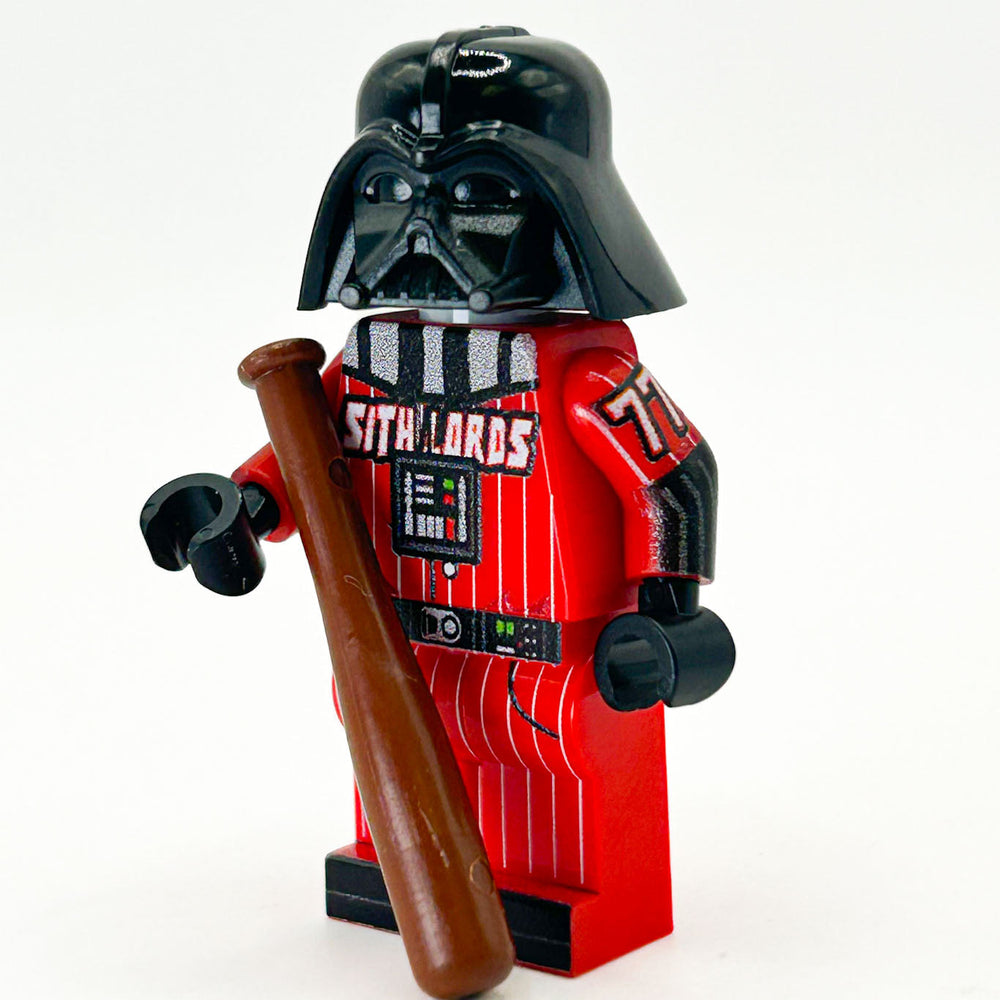 B3 Customs® May 4th Exclusive Baseball Darth Vader Minifig made using LEGO parts (Online Order Only)